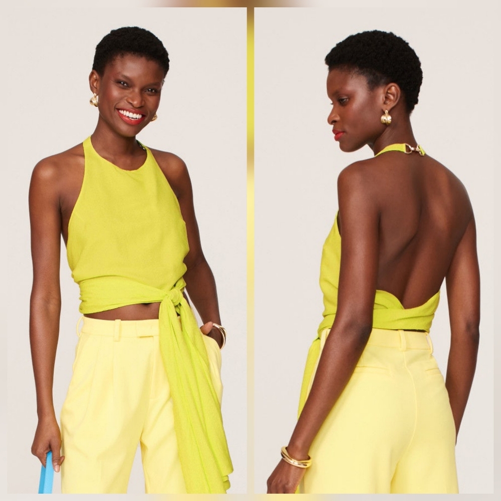 Esteban Cortazar Tie Around Top Sleeveless Halter neck Size M